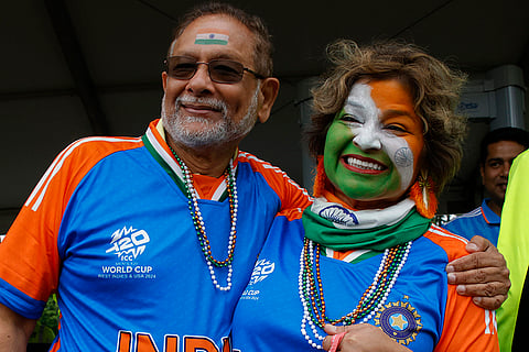Indian supporters at the Nassau County International Cricket Stadium